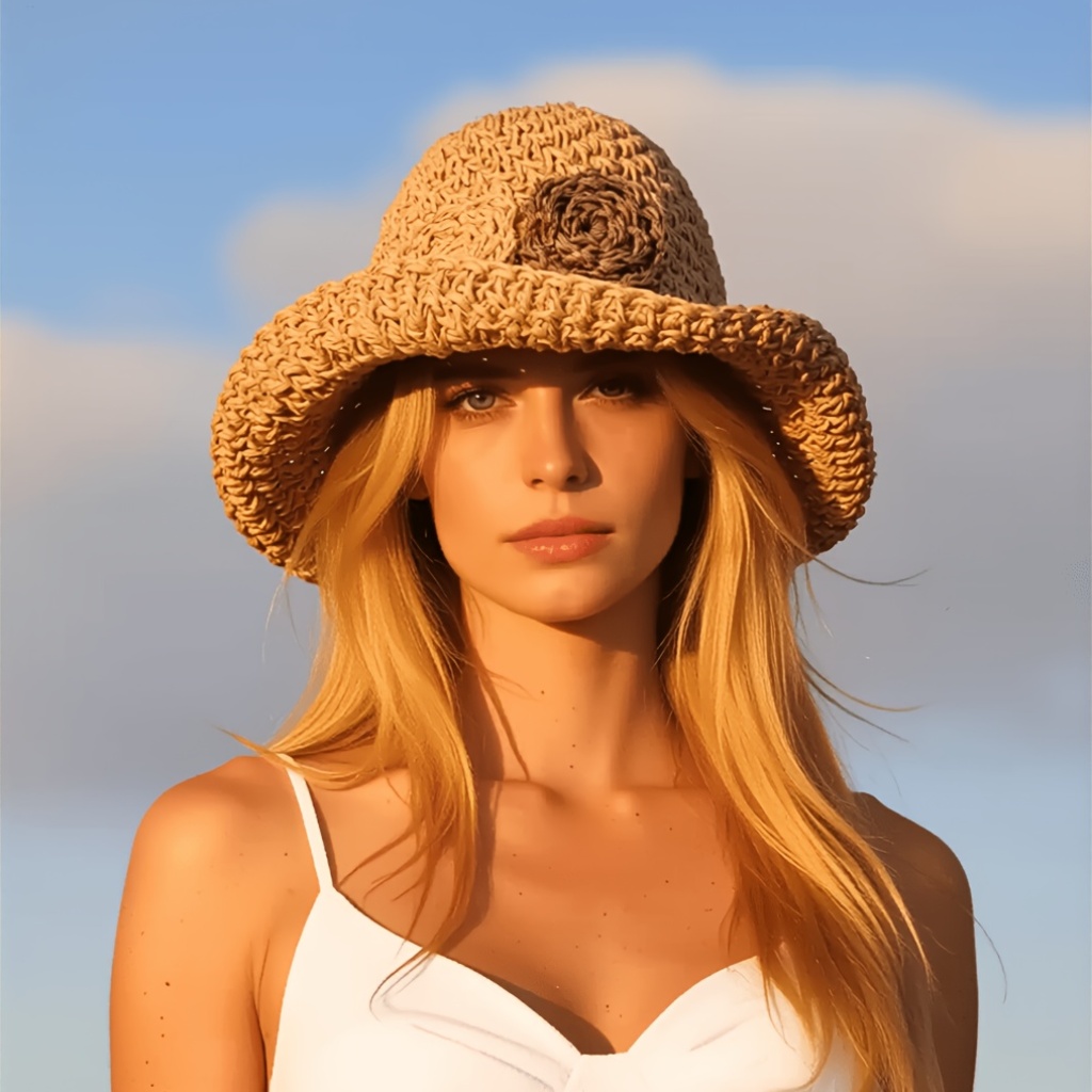 Boheemse bloemenhoed voor dame - Bucket Hat Straw recensie en prijs